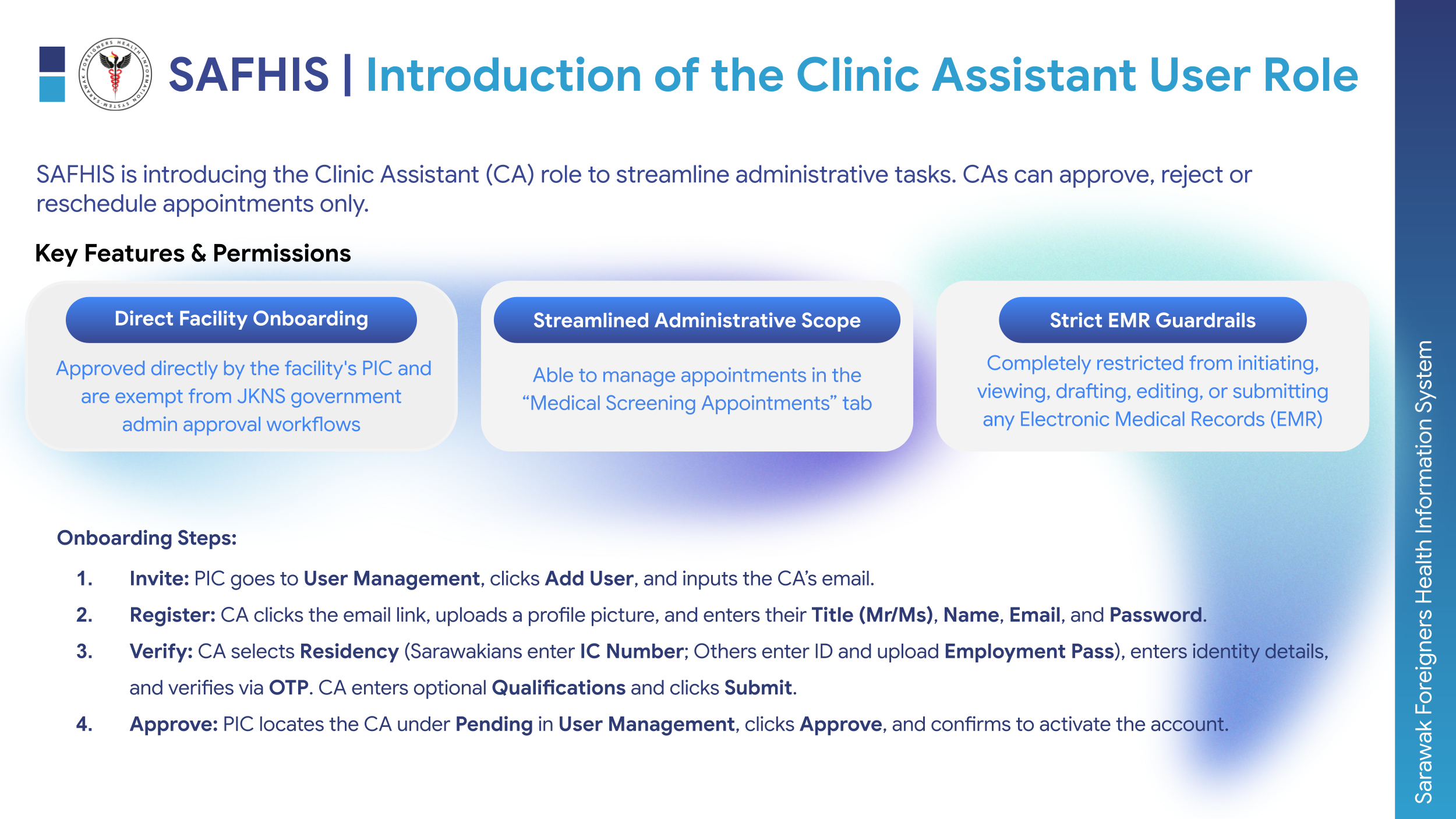 SAFHIS Launches Clinic Assistant (CA) Role image